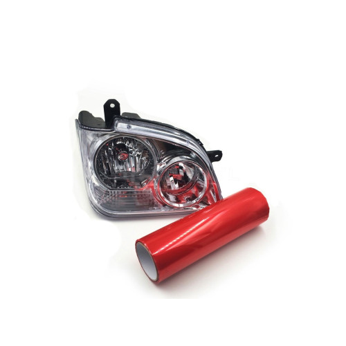 Rola folie rosie protectie faruri si stopuri 60cmx8m Cod: KLS76/LM10-R