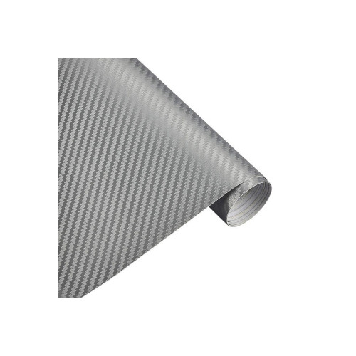 Rola folie carbon 3D argintie latime 1.27m x 30m Cod: KM9062