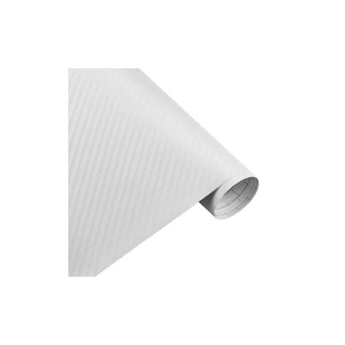Rola folie carbon 3D alba cu tehnologie eliminare bule 1.5m x 10m Cod: CF-10W