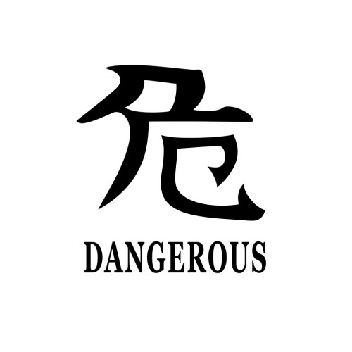 Abtibild Dangerous auto negru  decorativ pentru exterior si interior Cod: DZ-21