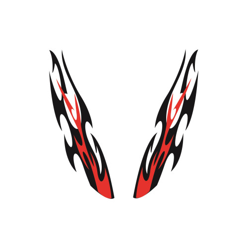 Set 2 abtibilduri Flacari auto decorativ pentru exterior si interior Cod: DZ-26