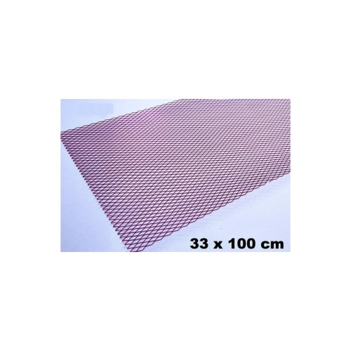 Plasa tuning rosie metalica 100x33cm  