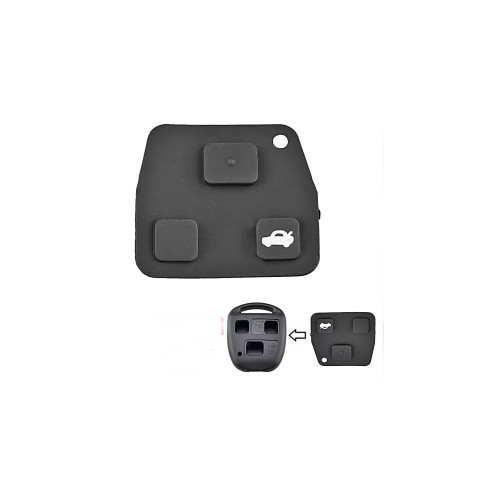 Buton cauciuc compatibil Toyota pentru carcasa telecomanda Cod: 1011