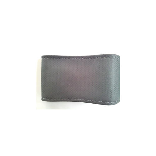 Husa volan imitatie piele cu ac  marime M gri la punga Cod: 5XS09