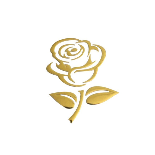 Abtibild   "Trandafir" culoare Auriu Cod:DZ-35