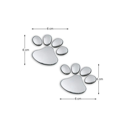 Abtibild "DOUA LABUTE" culoare Argintiu Cod: DZ-67