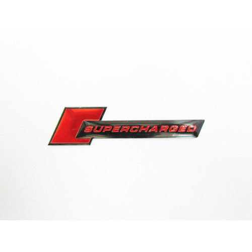Emblema  " Supercharged "culoare Rosu  Cod:TS-105