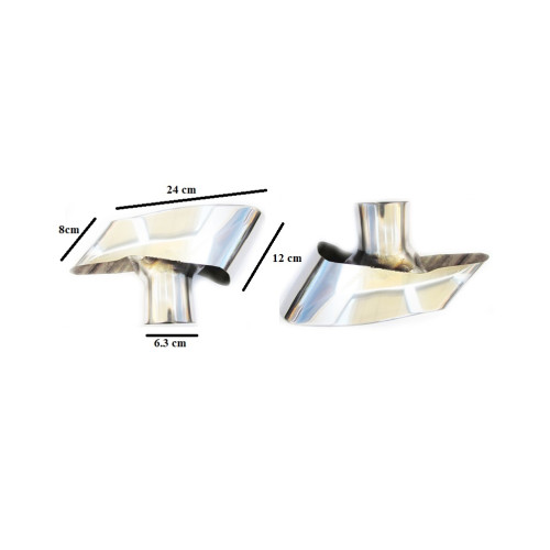 Ornament toba compatibil BMW X6 inox lucios evacuare sport Cod: 6XB